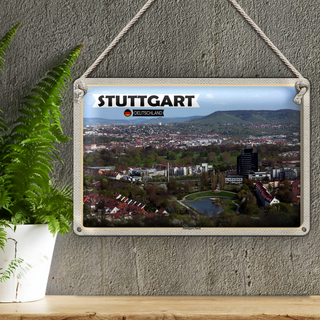 Blechschild Städte Stuttgart Nord Deutschland 30x20cm