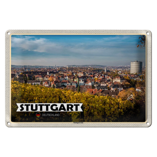 Blechschild Städte Stuttgart Ost Altstadt Natur 30x20cm