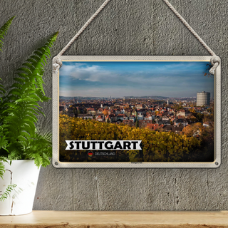 Blechschild Städte Stuttgart Ost Altstadt Natur 30x20cm