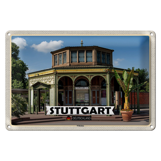 Blechschild Städte Stuttgart Wilhelma Architektur 30x20cm