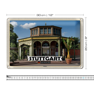 Blechschild Städte Stuttgart Wilhelma Architektur 30x20cm