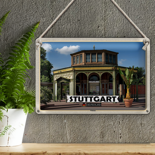 Blechschild Städte Stuttgart Wilhelma Architektur 30x20cm