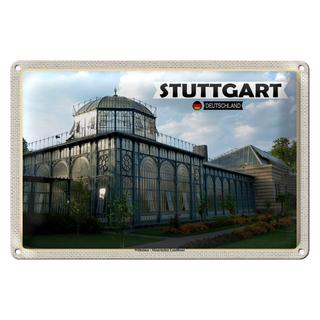 Blechschild Städte Wilhelma Maurisches Landhaus 30x20cm