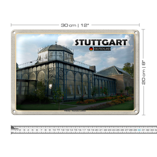 Blechschild Städte Wilhelma Maurisches Landhaus 30x20cm