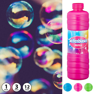 1/3/12x Seifenblasen Nachfüllflasche 950ml Refill Seifenblasenflüssigkeit Flasche Flüssigkeit