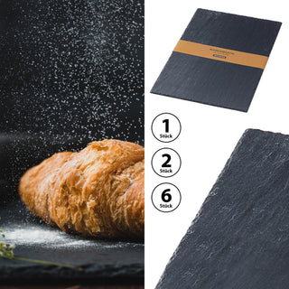 1/2/6x Schieferplatte 45x30cm Tischuntersetzer Steinplatte Servierplatte Untersetzer Naturstein