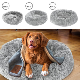 Hundekissen Katzenkissen grau Ø:50/70/100cm Kissen Kuschelkissen Tierkissen Schlafplatz Hundebett Katzenbett