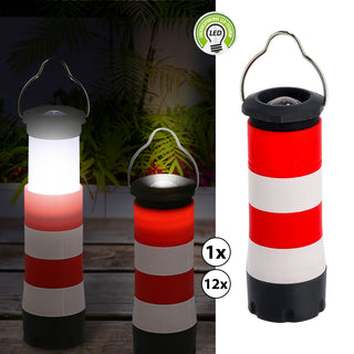 1/12x 3in1 Taschenlampe Leuchtturm Multifunktionslampe Tischlampe Hängelampe Lampe ausziehbar Zoomfunktion