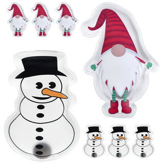 4x Taschenwärmer Wichtel/Schneemann Taschenheizkissen Wärmer Handwärmer Gelkissen wiederverwendbar