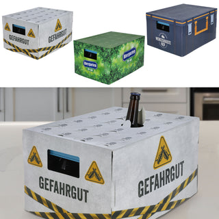 Bierkasten Geschenkverpackung Gefahrgut/Werkezugkiste/Biergarten für Standard-Bierkasten 40x30x23cm Papier 350gsm Aufsatz Verpackung