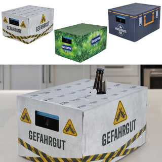 Bierkasten Geschenkverpackung Gefahrgut/Werkezugkiste/Biergarten für Standard-Bierkasten 40x30x23cm Papier 350gsm Aufsatz Verpackung