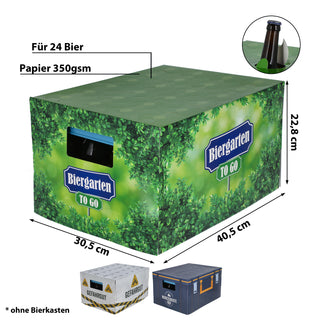 Bierkasten Geschenkverpackung Gefahrgut/Werkezugkiste/Biergarten für Standard-Bierkasten 40x30x23cm Papier 350gsm Aufsatz Verpackung