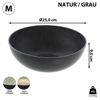 Deko Schale rund Farb-/Größenwahl  Ø:20/25/30cm Kunststoff Pflanzschale Snackschale Obstschale