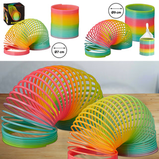 Regenbogen Spirale Ø:7/9cm Kunststoff bunt Treppenläufer Treppenfeder Treppenhüpfer