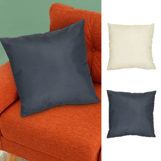 Outdoor Kissen grau 45x45x10cm Polyester 350g Füllung wasser- und schmutzabweisend Reißverschluss