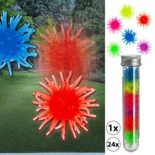 Fensterläufer 6er Set Röhre 16,5x3cm Kunststoff bunt Spielzeug Fensterkletterer Wandläufer Wandkrabbler