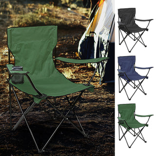 Campingstuhl faltbar blau/grün/schwarz 50x80x50cm Stahl pulverbeschichtet 600D Oxford Polyester Stuhl Getränkehalter Tragetasche bis 120KG