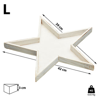 3er Set „Stern“ Dekoteller in 3 Größen creme antik Adventsteller Weihnachtstelle