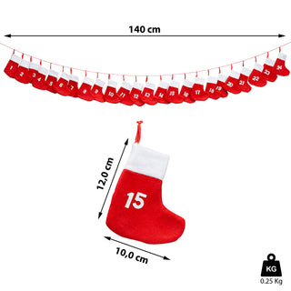 Adventskalender Sockenkette aus Filz