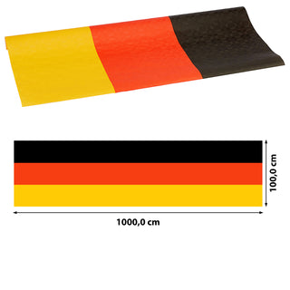 Damasttischtuch 'Deutschland' 1x10m schwarz rot gold Papier Rolle Party Festival Tischtuch Deutschlandfarben