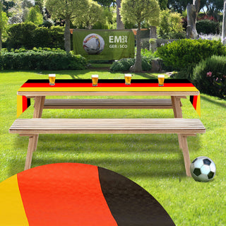 Damasttischtuch 'Deutschland' 1x10m schwarz rot gold Papier Rolle Party Festival Tischtuch Deutschlandfarben