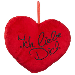 Plüschherz Herzkissen "Ich liebe dich" 24 cm Valentinstag Geschenk Herz