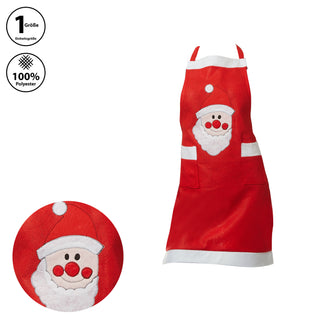Küchenschürze Weihnachten Nikolaus rot weiß Filz Einheitsgröße Schürze Kochschürze Weihnachtsschürze