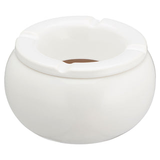 2/12x Sturmaschenbecher Ø10,0cm Keramik weiß schwarz Aschenbecher Windaschenbecher