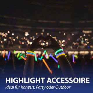 Knicklichter 10er Set in Pappröhre 5 Neon-Farben H20cm Kunststoff Leuchtsticks Leuchtstäbe 10 Konnektoren zum Verbinden Partyspaß Mitgebsel