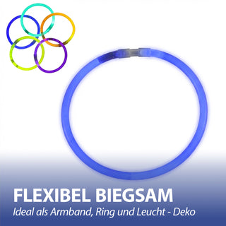 Knicklichter 10er Set in Pappröhre 5 Neon-Farben H20cm Kunststoff Leuchtsticks Leuchtstäbe 10 Konnektoren zum Verbinden Partyspaß Mitgebsel