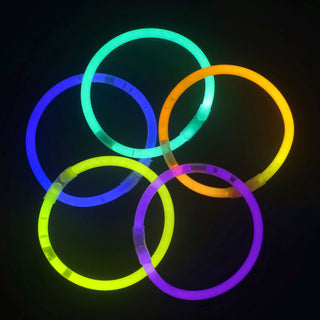 Knicklichter 10er Set in Pappröhre 5 Neon-Farben H20cm Kunststoff Leuchtsticks Leuchtstäbe 10 Konnektoren zum Verbinden Partyspaß Mitgebsel