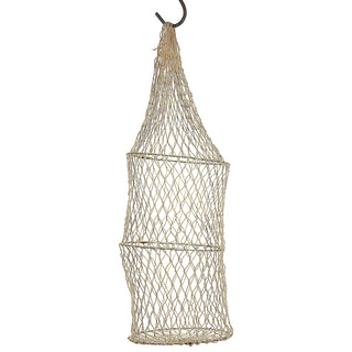 Deko Reuse 3 Ringe Baumwolle Metall 15x50cm Fischernetz Dekonetz Zylinder-Reuse Sisalnetz maritime Dekoration