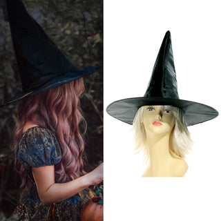 Hexenhut schwarz onesize Polyester Zauberhut Halloween-Party Kostümzubehör Dekohut Hut spitz
