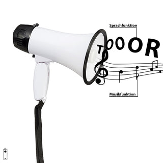 Megafon mit Sprach- und Musikfunktion batteriebetrieben Fussball Fanartikel Sprachverstärker
