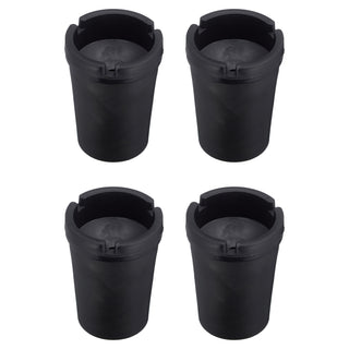 4er Set Multifunktions-Aschenbecher Schwarz