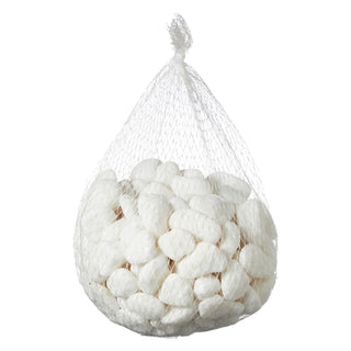 Dekosteine weiß 1Kg Set im Netz 2,5-4cm Steine Kieselsteine maritim Naturdeko Flusskiesel Streudeko Zierkies