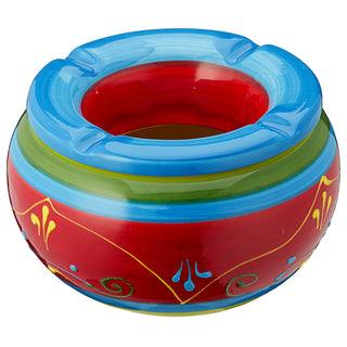 3/24x Sturmaschenbecher "Provence" Ø 13,5cm Keramik bunt Aschenbecher Windaschenbecher