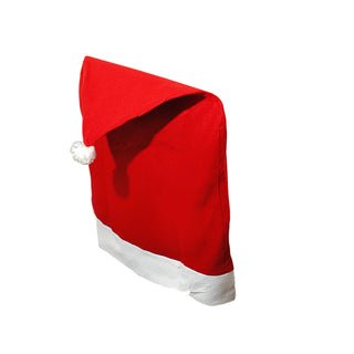 1/6/12x Stuhlhusse Mütze 50x60cm Nikolausmütze Weihnachtsmannmütze Husse Stuhlüberzug Stuhlbezug