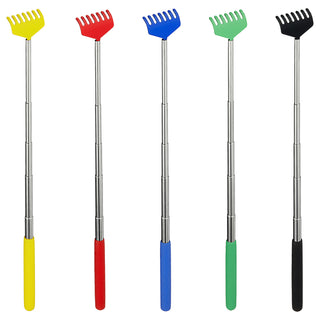Rückenkratzer Teleskop Edelstahl PVC 4x18x2cm 17bis55cm schwarz grün blau rot gelb ausziehbar Kratzhand Kratzhilfe