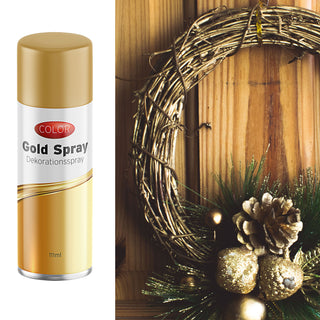 1/6x Dekospray silber/gold 111ml Bastelspray Spraydose Weihnachten Glitzerspray Glanzspray