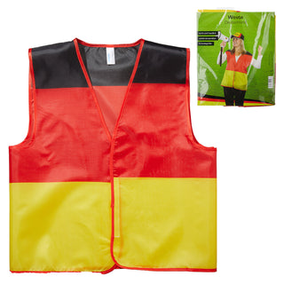 Warnweste Deutschland Schwarz/Rot/Gold Fanartikel Fussball 55x60cm Weste Schutzweste