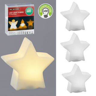 LED Weihnachtsbeleuchtung im 3er Set in 3 Varianten inkl. 3x Knopfzellen Weihnachtsdeko