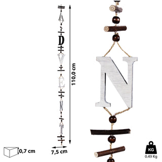 Weihnachtsdeko Adventsschmuck zum Aufhängen 110cm Holz Türhänger Buchstabenkette Advent