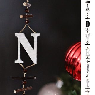Weihnachtsdeko Adventsschmuck zum Aufhängen 110cm Holz Türhänger Buchstabenkette Advent