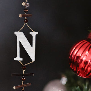 Weihnachtsdeko Adventsschmuck zum Aufhängen 110cm Holz Türhänger Buchstabenkette Advent