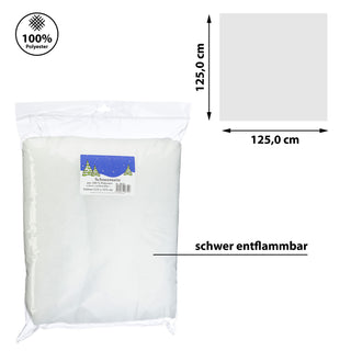 Schneematte "Snow" Polyester schwer entflammbar 125x125 cm Vliesmatte Schnee Dekoschnee Kunstschnee