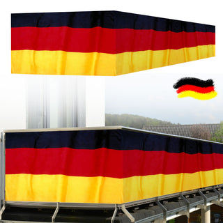 Balkon Sichtschutz Deutschland 90x300cm Fahne Deutschlandfahne Schwarz/Rot/Gold Fanartikel Fußball
