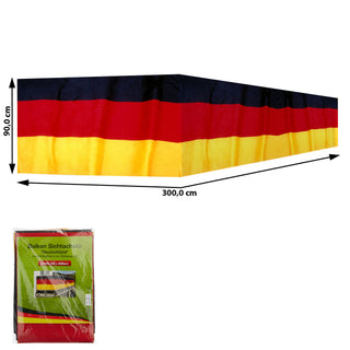 Balkon Sichtschutz Deutschland 90x300cm Fahne Deutschlandfahne Schwarz/Rot/Gold Fanartikel Fußball