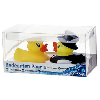 Badeente Hochzeitspaar H5cm Enten Badespielzeug Hochzeit Brautpaar Braut Bräutigam Geschenk