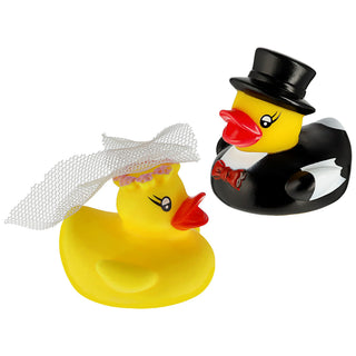 Badeente Hochzeitspaar H5cm Enten Badespielzeug Hochzeit Brautpaar Braut Bräutigam Geschenk